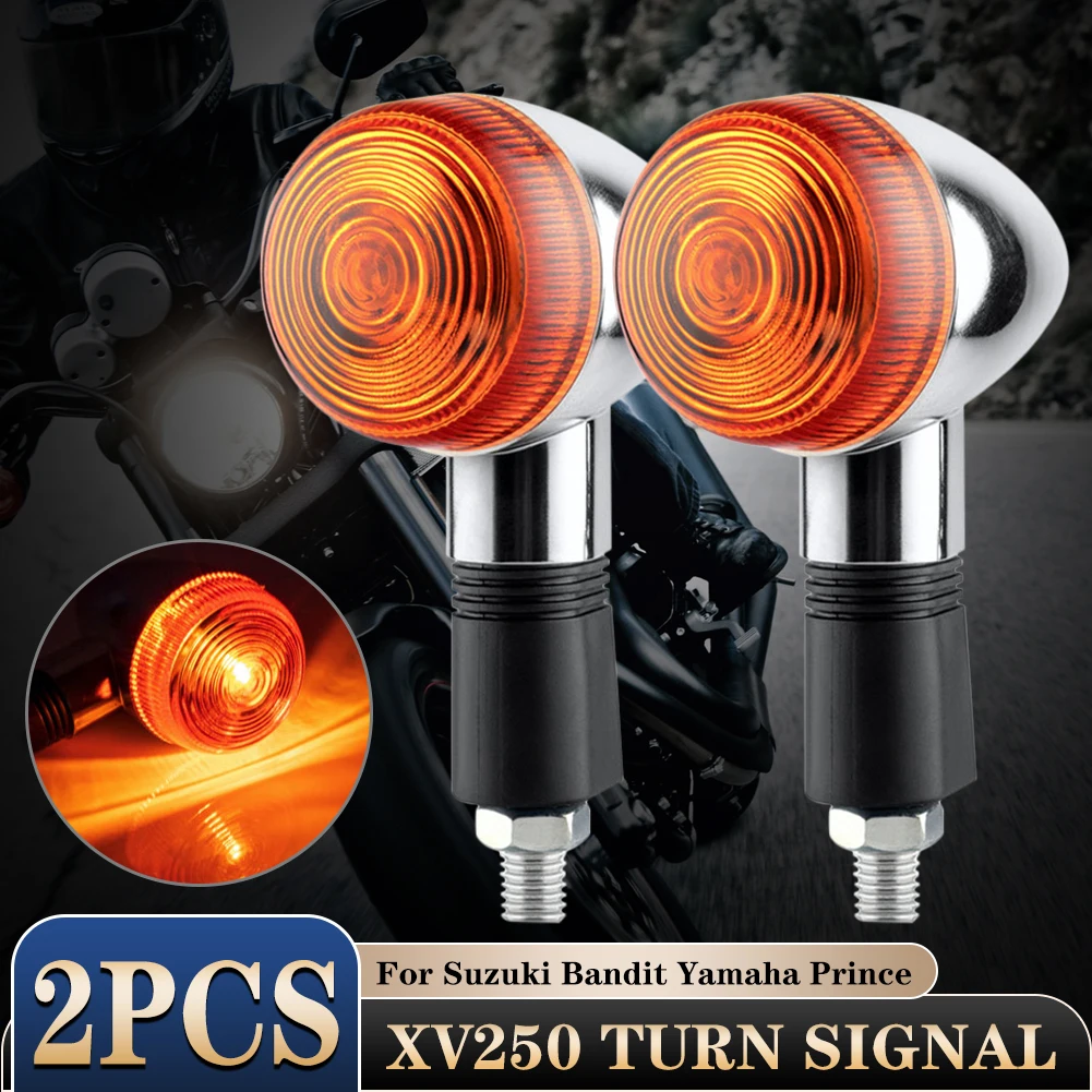 2PCS Motorcycle Turn Signal Lights Flashing Led Front Turning Lamp For