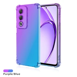 Gradient TPU Shockproof Transparent Protective Case for OPPO A40M (Purple Blue)