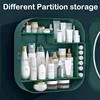 Wall-mounted Makeup Organizer Large Capacity Cosmetics Lipstick Skincare Containers Without Punching Hanging Make up Storage Box 3