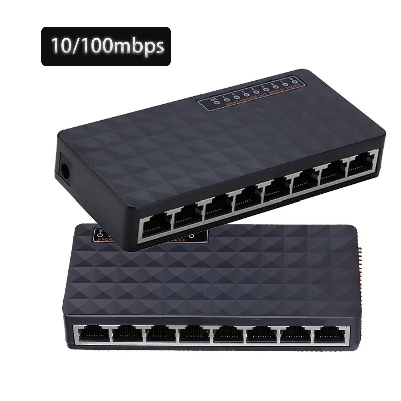 

Хаб RJ45, адаптер для быстрой загрузки игр, Интернет-разветвитель, адаптер mini 8-port 100 Мбит/с, док-станция с переключателем, Plug and Play