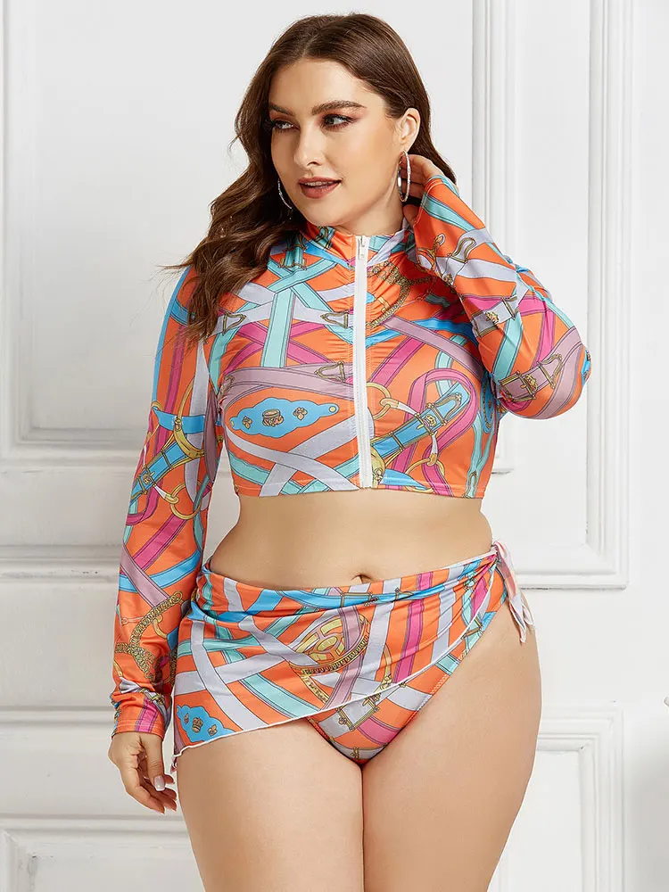 Women Swimsuit 2022 New Large Sizes Summer Plus Size XXXL Swimwear For Big  Breasts Floral Two Piece Suit Large Beachwear Bikini, Women's Swimwear For  Big Hips