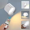 Led Double Head Wall Lamp Touch Control Remote 360 Rotatable USB Recharge Wireless Portable Night Light For Bedroom Reading Lamp 1
