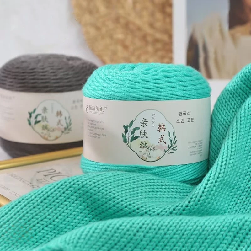 100g Milk Cotton Wool 10-Strand Hand Woven Cotton Medium Coarse For Knitting Baby Wool Crochet Scarfcoat Sweater 4