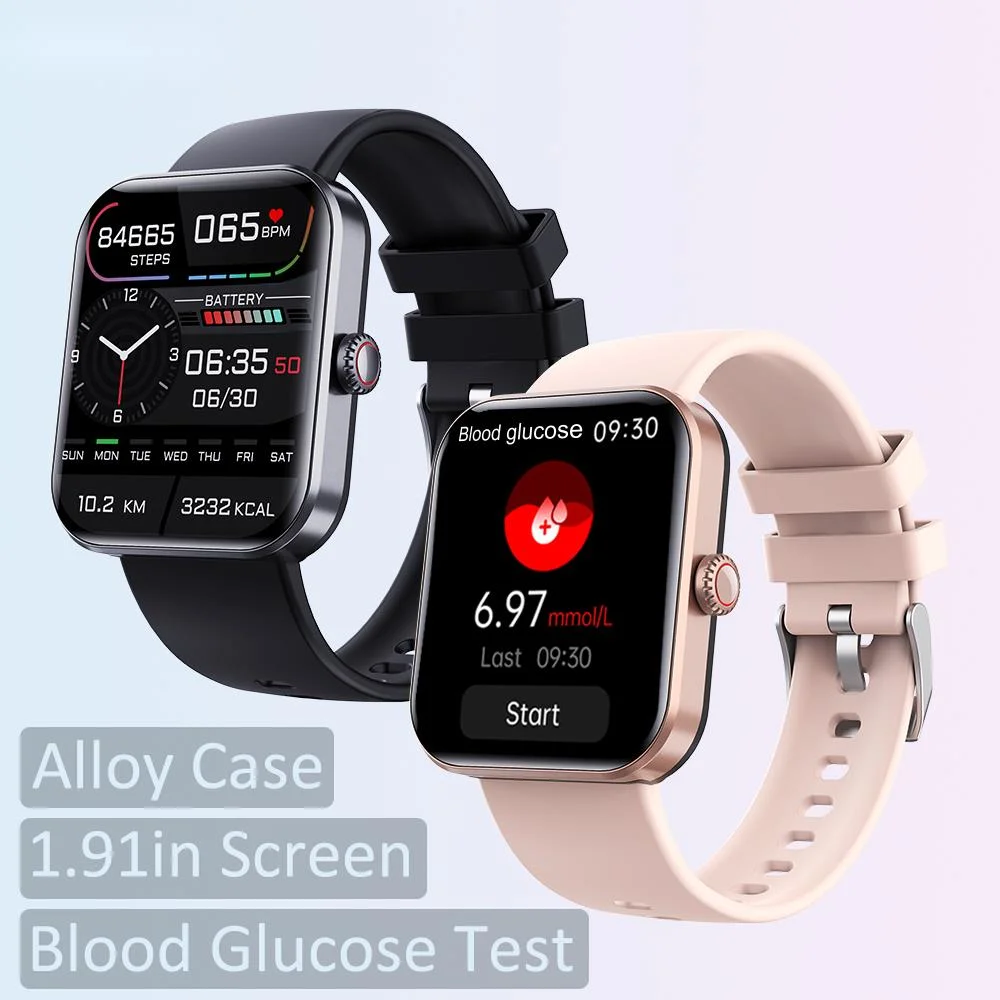 

2023 Blood Glucose Sugar Oxygen Pressure Sport Smart Watch For Men 1.91 Inch Screen Body Temperature Monitoring Women Smartwatch