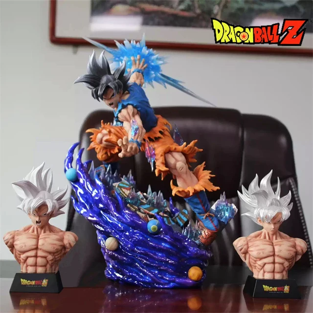 45cm Dragon Ball Super Figura de duas cabeças Filho Goku Migatte No Goku'i  Figura de