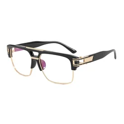 Vintage Luxury Square Retro Fashion Sunglasses for Men - UV400 Protection (Semi Transparent)