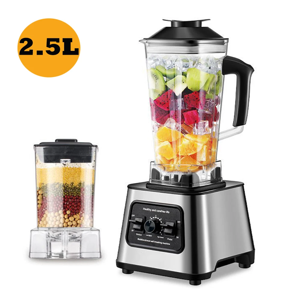 Professional Food Blender For Kitchen 2.5L Ice Crusher Multi-Purpose Nut Grain Mixer Coffee Bean Grinder 6000W 220V Blender 1