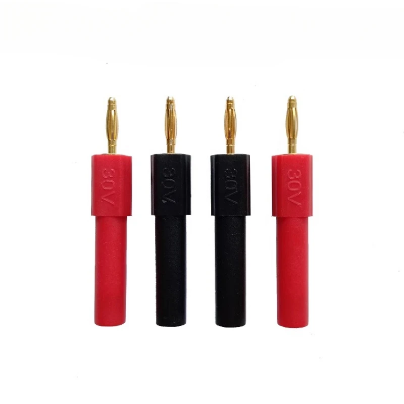 

4PCS Gold Plated 2MM Mini Male Banana Plug To 4MM Female Jack Connector Adapter 2MM To 4MM