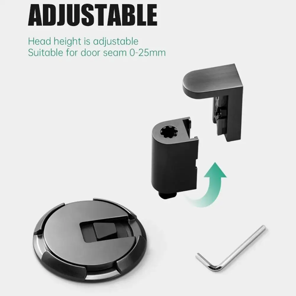 Adjustable Alloy Door Stop Punch-free Strong Magnetic Anti-collision Door Stopper Invisible Bathroom Floor Stop