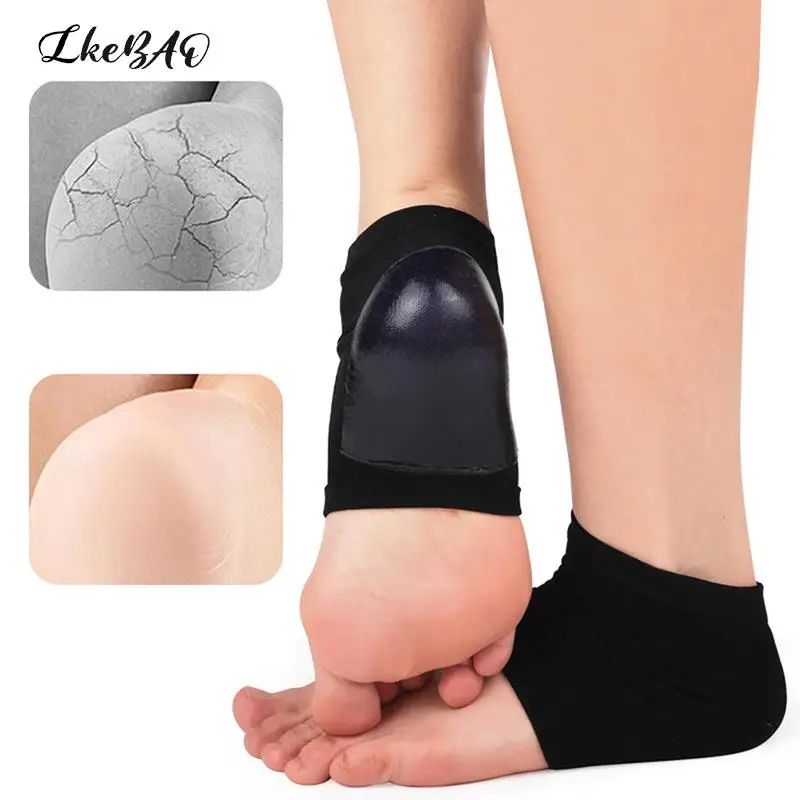 

1Pair Moisturizing Gel Heel Thin Socks Prevent Cracked Feet Care Socks With Hole Cracked Foot Skin Care Protectors