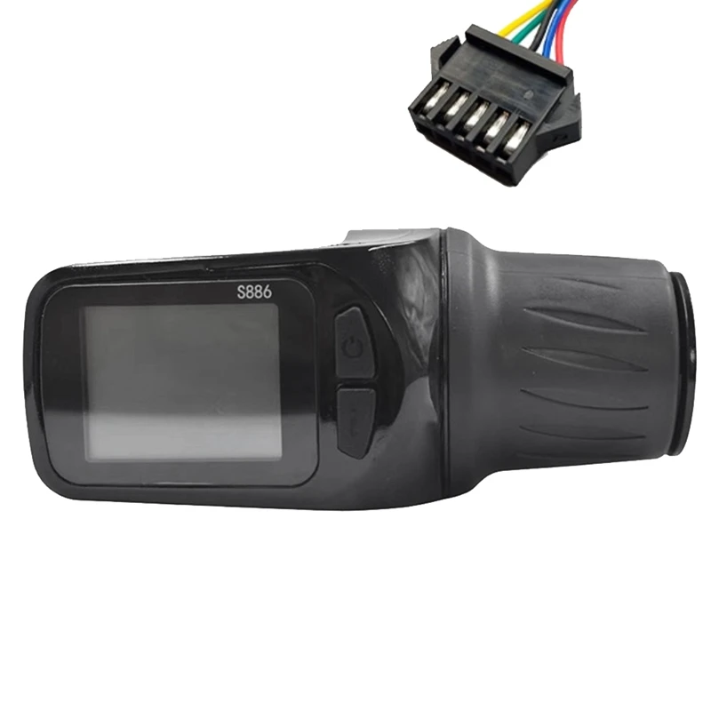 24V 36V 48V 60V S886 Ebike LCD Display Panel Adjust + Twist Throttle For Electric Scooter Bicycle 1 PCS