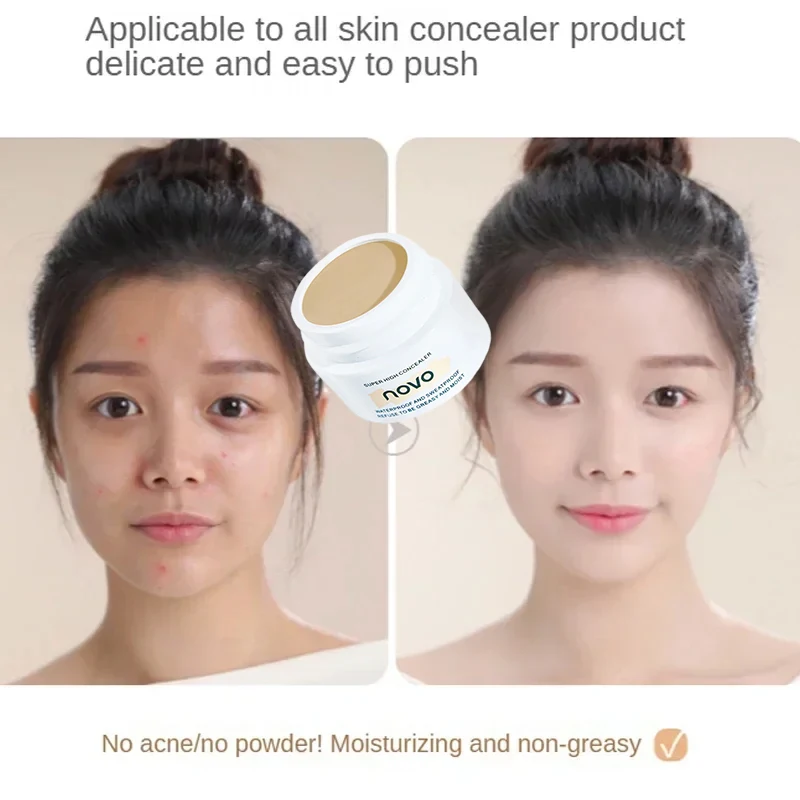 NOVO Brightening Concealer Waterproof Covers Spots Acne Marks Dark Circles