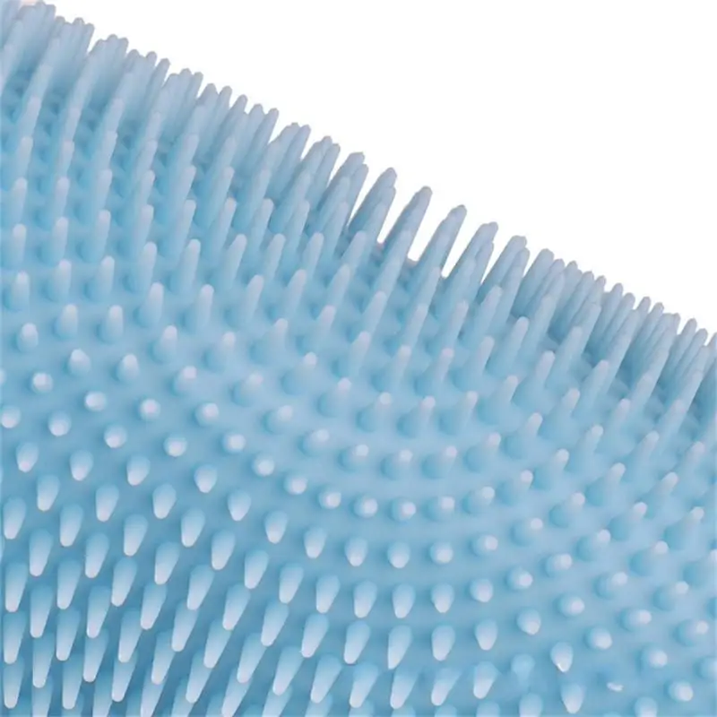 Silicone Body Scrubber Natural Bristles Skin Exfoliator Scrub Shower Sponge Brush Silicone Bath Shower Brush Bathroom Products 5