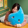 Kawaii Waterdrop Moon Plush Pillow Stuffed Smiling Shy Face Decor Plushie Neck Support for Cot Sofa Chair 1