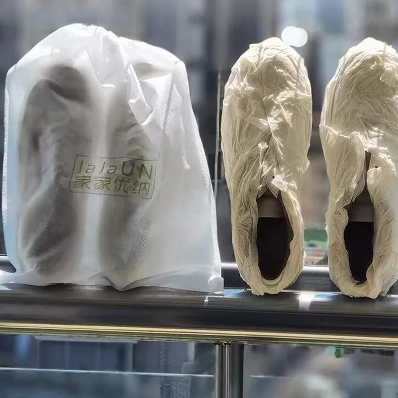 10pcs Shoes Anti-yellow Bag Shoes Storage Bag Waterproof Closet Organizer Non-woven Travel Portable Bag  Dust-proof Shoe Cover