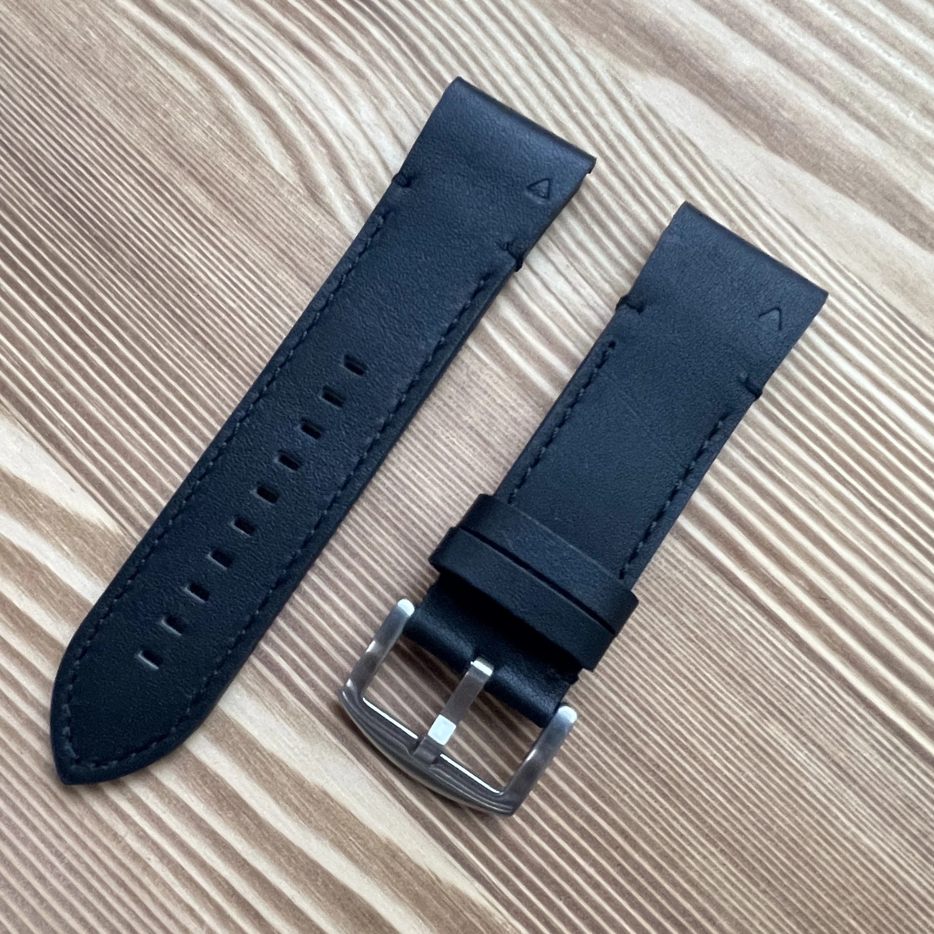 Garmin 22 26mm Leather Easy Fit Strap Belt For Fenix5/5X Plus/6/6X Pro/7/7X Quick Release Instinct Watch Band Tactix Bracelet