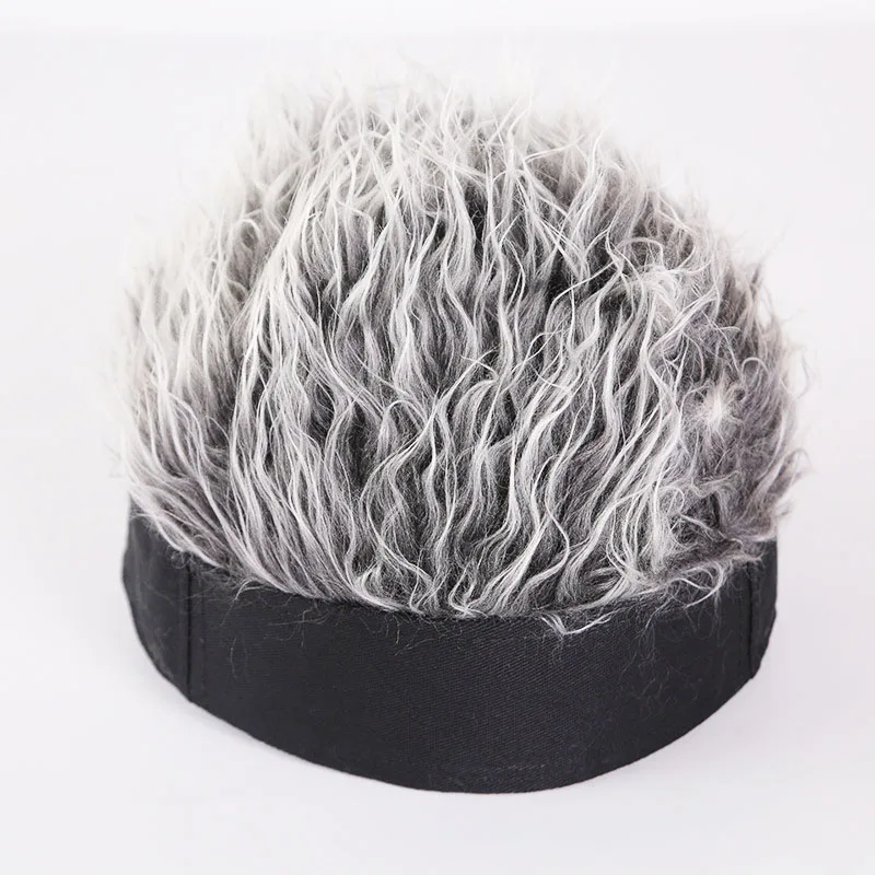Men Women Visor Sun Cap Wig Peaked Fake Flair Hair Caps Party Outdoor Tactical Toupee Funny Hair Snapback Hats Beach Caps