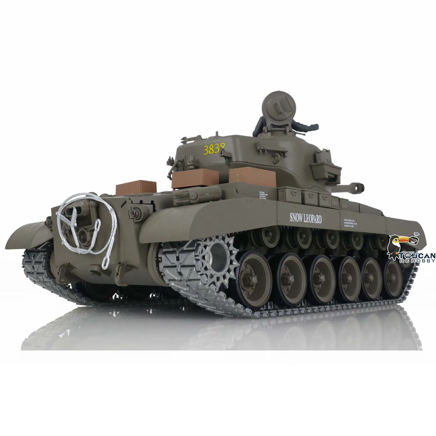 HENG LONG M26 Pershing RTR RC Tank 3838 1/16 Scale 7.0 Upgraded Metal Tracks Gearbox Idler Remote Controller Toys TH17304-SMT4 6