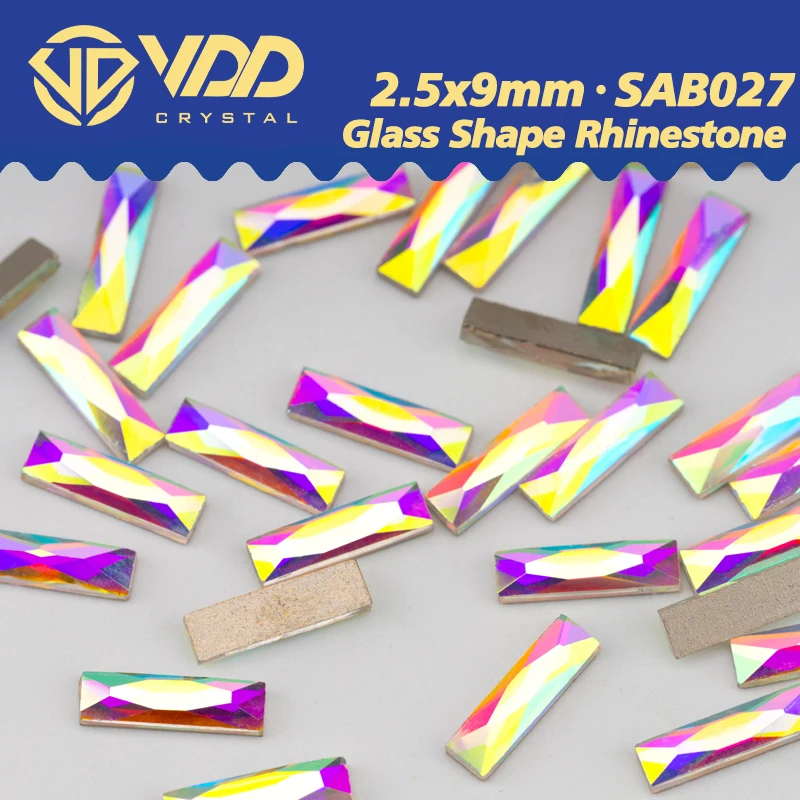 VDD 2,5x9mm 100/500/1440 Stück Glasform Kristall Strass Kristall AB Flatback Großhandel Strass DIY Nail Art Dekoration SAB27