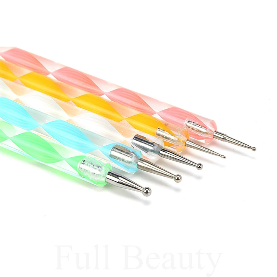 5pcs/Set Nail Art Dotting Tools Dots Pen Picking Rhinestones Gems