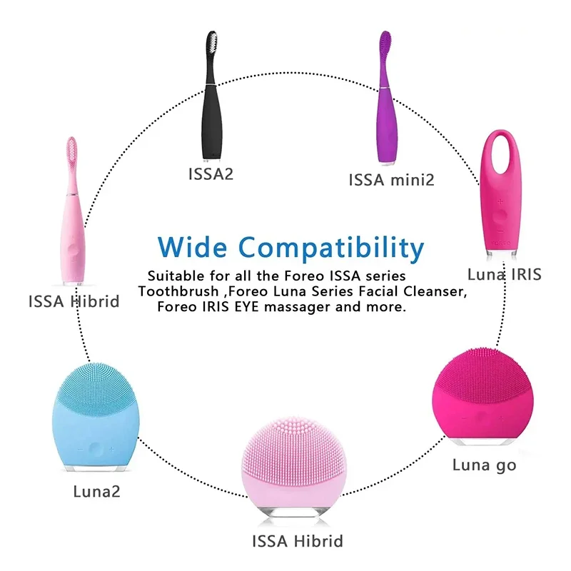 USB Charger Cable For Foreo Luna2 Luna3 Mini 2 Go Luxe Facial Spa Massager For InFace Xiaomi Cleansing USB Charging Cord 1m