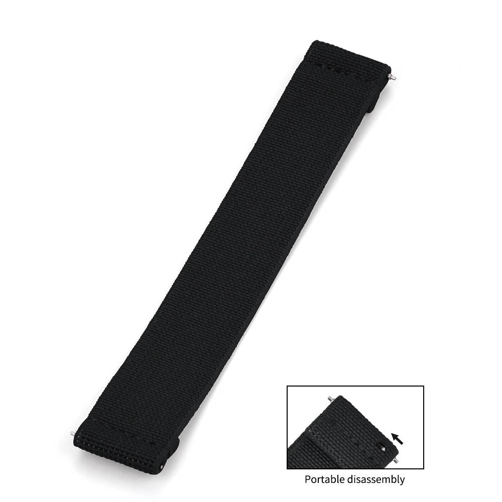Pale Blue Premium Grade Nylon Hook and Loop Adhesive Watch Band Strap, Length 13cm