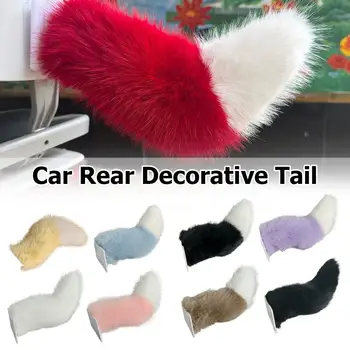 Simpatica Coda di Volpe in Peluche per Decorazione Auto, Accessorio Divertente per Scooter e Moto, Regalo Originale