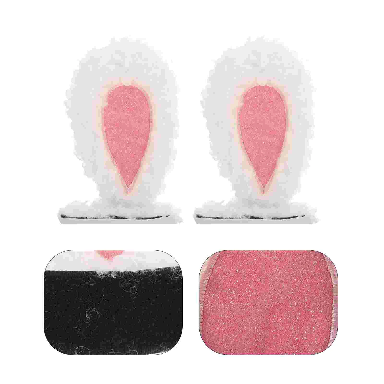 

Ear Ski Decoration Motorcycle Helmets Bike Bunny Ears Artificial Wool Small