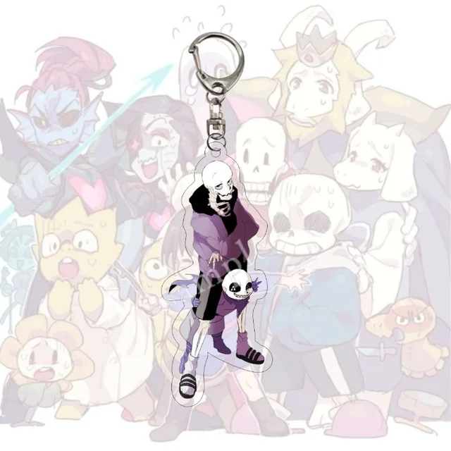 Undertale Ink Sans Asriel Horror Fell Keychain Cosplay Accessories Game Key  Chain Pendant Cartoon Badge