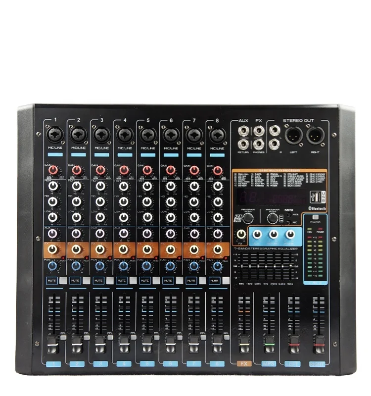 MP3 녹음 액티브 믹서, HM803, 8 채널
