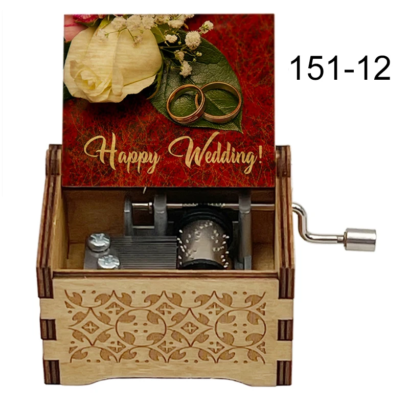 Timeless Melody Wooden Music Box – Romantic Anniversary Gift
