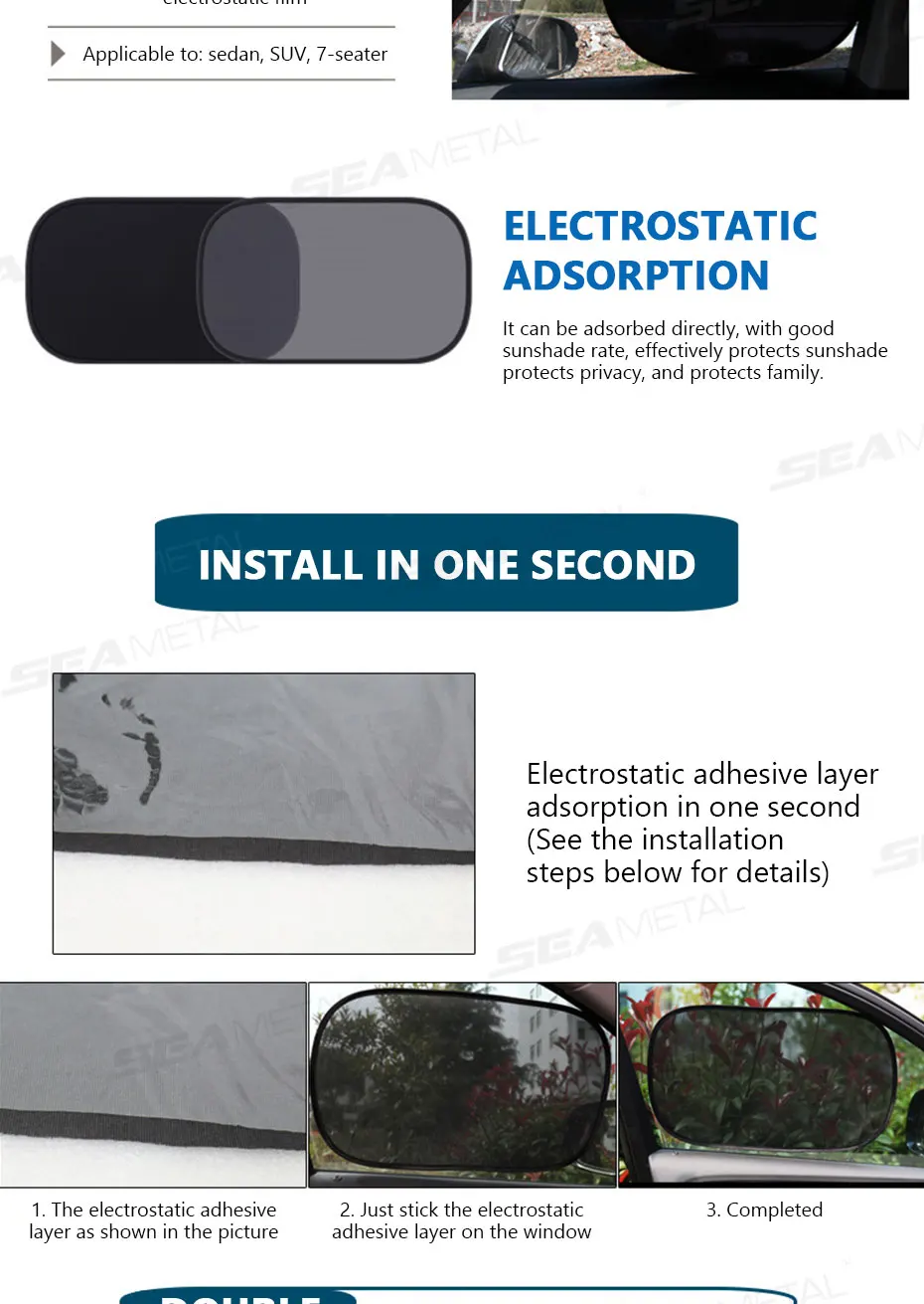 Mesh protector demonstrating visibility from inside the car