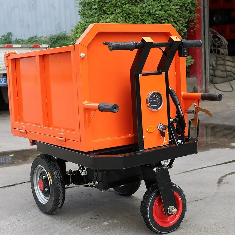 Hand Dump Cart Waste Bin Garden Trolley For Construction Transport And Carrying Waste