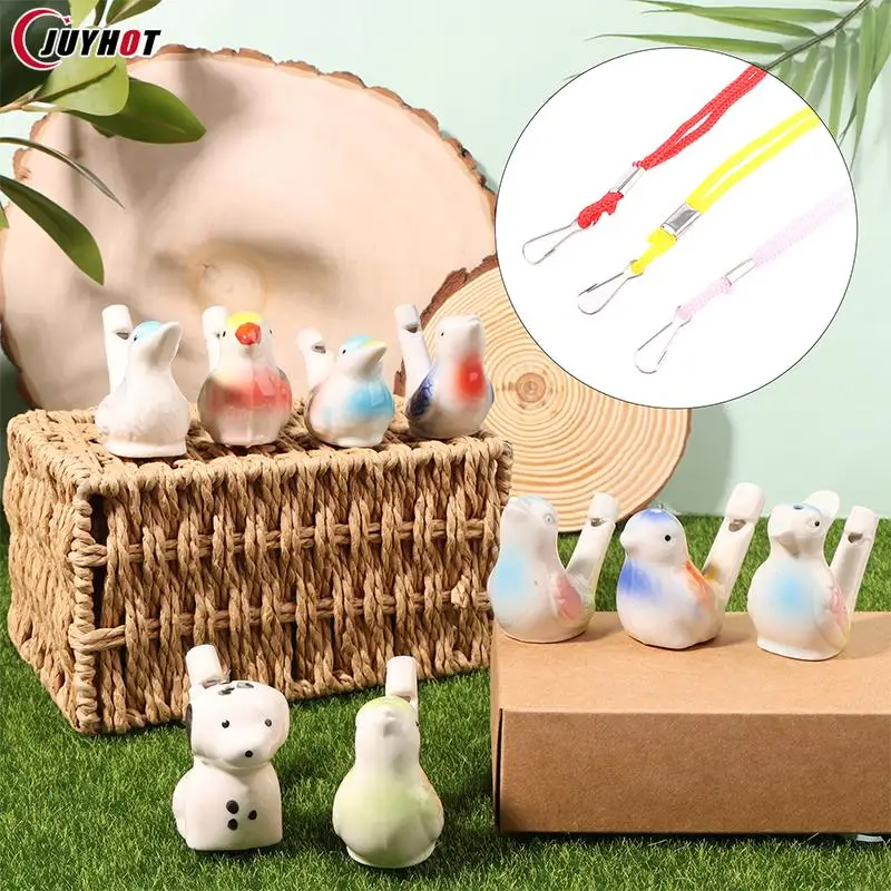Coloured Drawing Water Bird Whistle Musical Instrument Cute Outdoor Team Sports Whistle 1Pc