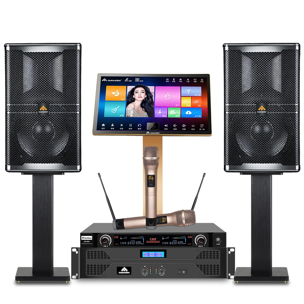 Nuova Versione Inandon Karaoke Cv96 All In One Sistema Karaoke Con Touch Screen Karoke Machine Set Professionale Jukebox Karaoke Set