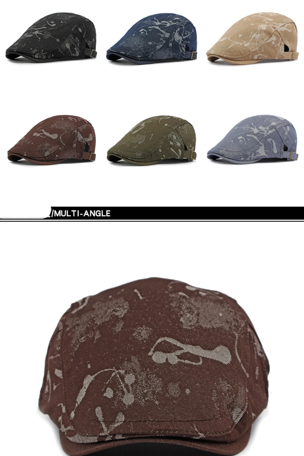 HT4363 Herren-Baskenmütze Damen Neue Frühling-Sommer-Herbst Ivy Flat Cap Künstler-Malermütze Graffiti-Baskenmütze Verstellbare Baskenmütze für Männer und Frauen – Detail 4