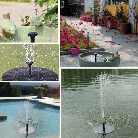 

Solar Powered Mini Floating Water Fountain for Garden Decoration Outdoor Pond Pool Waterfall Bird Bath Solar Waterfall Fountain