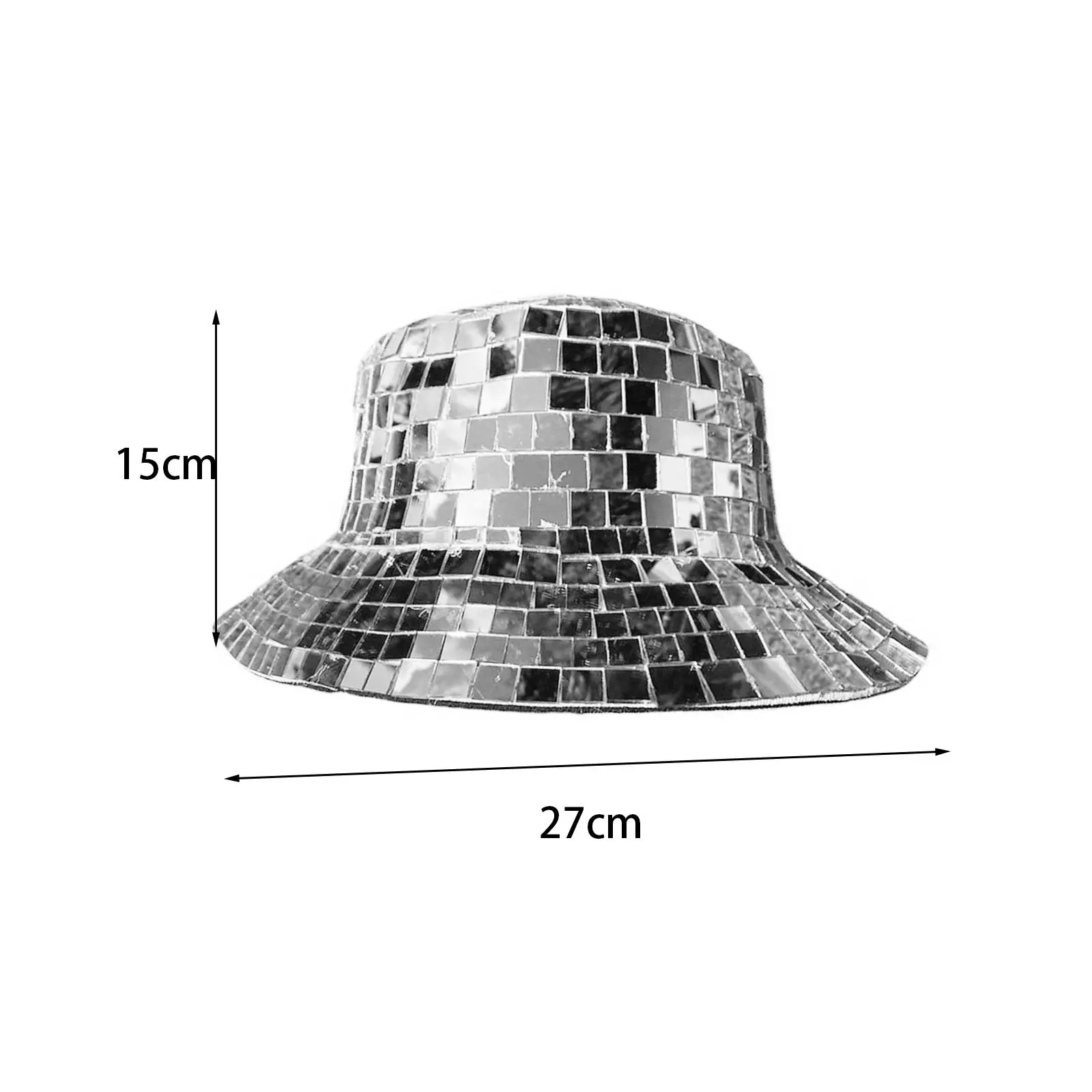 Disco Bucket Hat Decorative Personality Beach Caps for Clubs Parties Trips