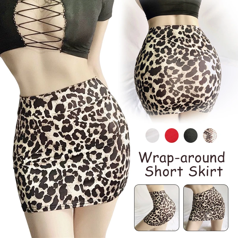 Большая распродажа! Юбка-карандаш женская с завышенной талией, пикантная леопардовая/черная/красная мини-юбка-карандаш, вечерний наряд для ночного клуба, весна-лето