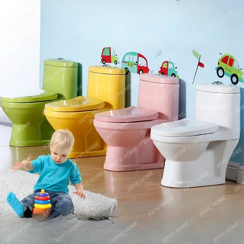 Color Children's Toilet Sanitary Ware Baby Cartoon Ceramic Bathroom Children Small Toilet