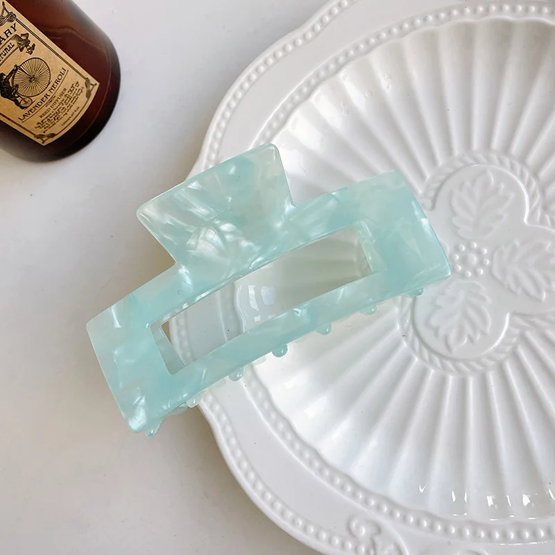 Large Rectangular Hair Clip With Serrated Grip For Hair Styling_voghion.com