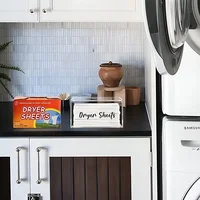 Sheets With Box Laundry Dispenser Lid Dryer Fabric Room Acrylic Softener Organizer Clear Storage Tissue 2
