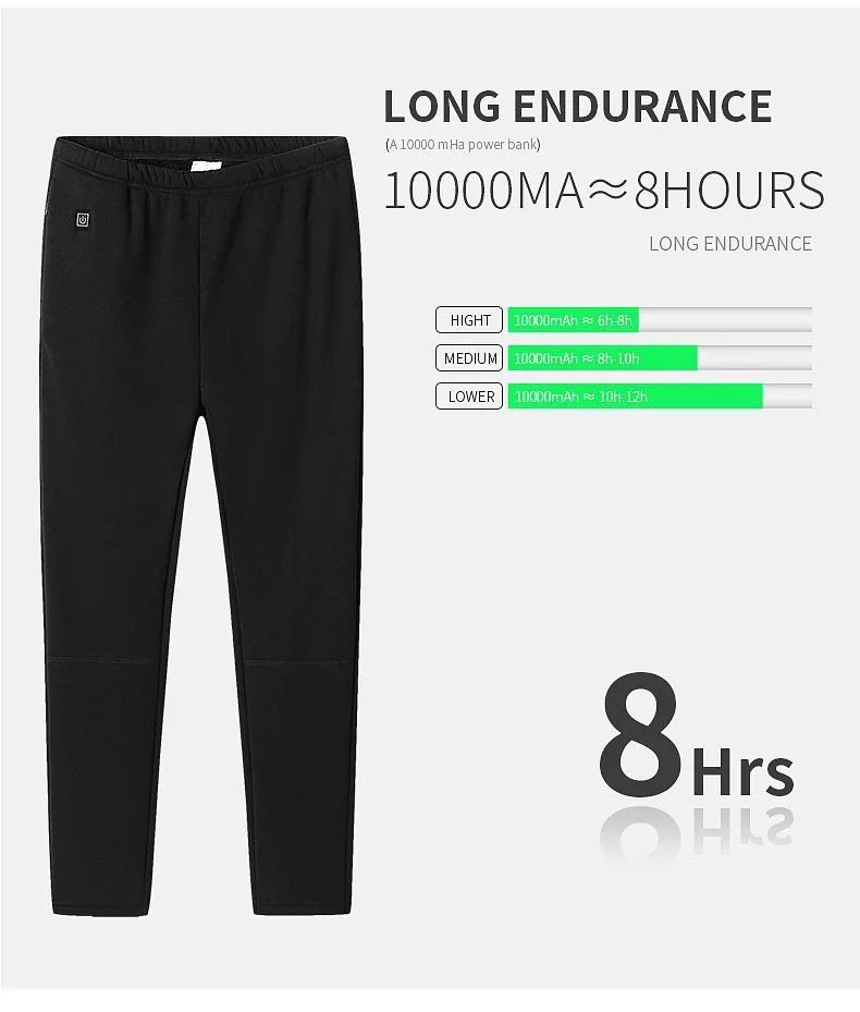 Heated Underwear Suit Winter Outdoor Thermal Heated Jacket Men Ski Suit USB Electric Heating Clothing Fleece Thermal Long Johns