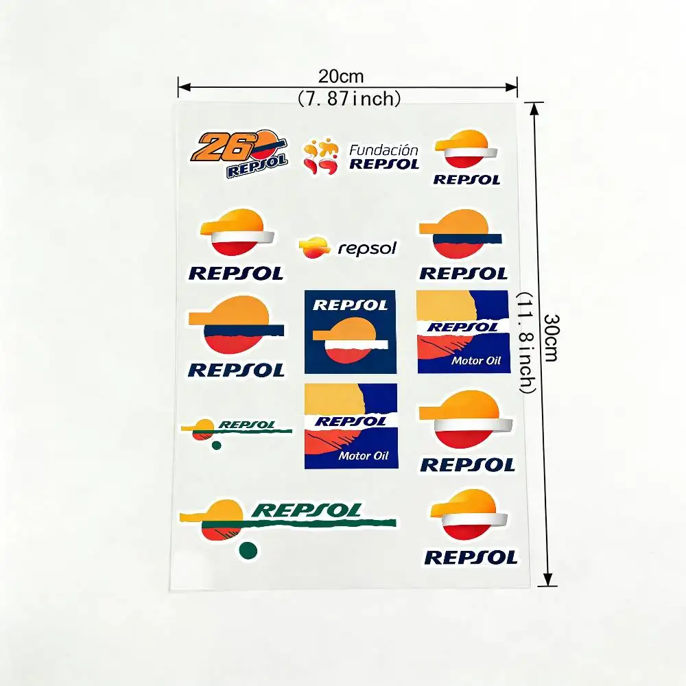 레프솔 로고 반사 오토바이 스티커 방수 비닐 데칼 오토바이 헬멧 연료 탱크 자전거용