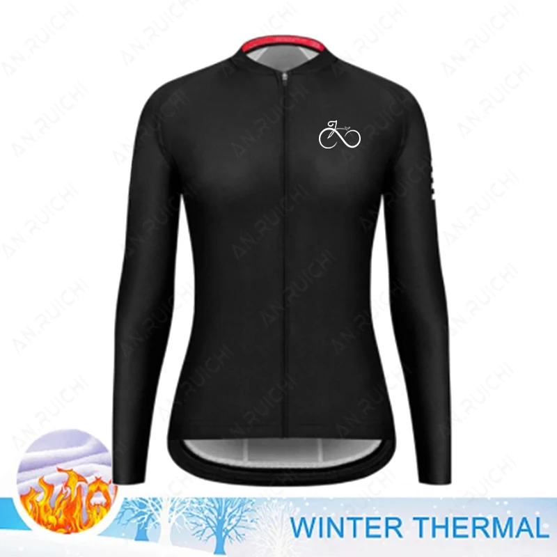 Winter Warm Fleece Cycling Jerseys Women Fashion Bike Clothes Mountain Outdoor Triathlon Wear Bicycle Shirts Ropa Ciclismo cycling shirt women sports t shirt
