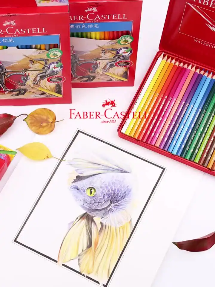 Faber-Castell Watercolor Pencils 100 Colors Professional Water