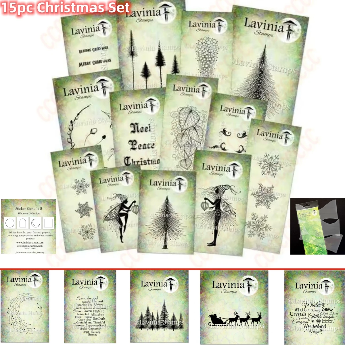 Christmas Tree Snowflake Clear Stamps Stencils Metal Cutting Dies Scrapbooking Paper Diary Decoration Embossing Template Card