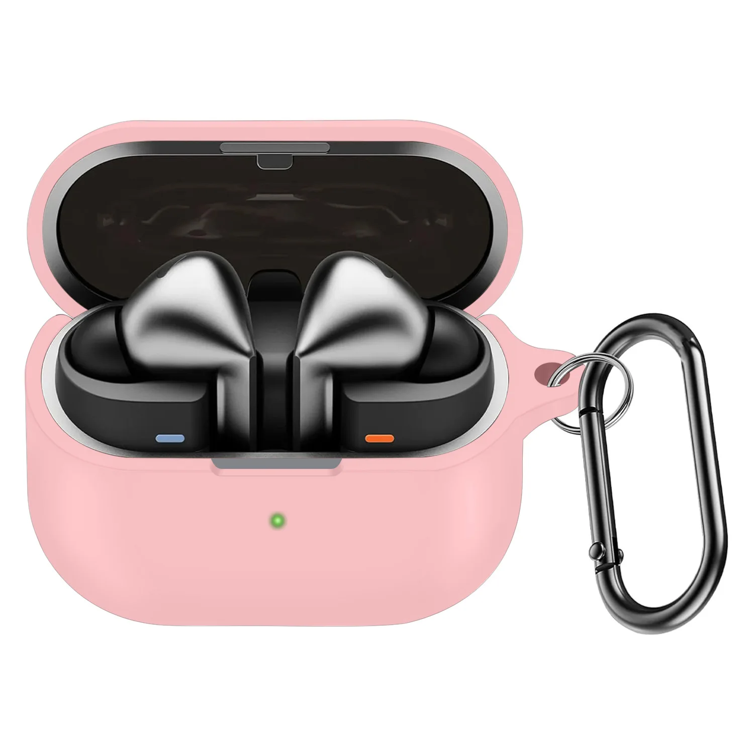 Silicone Shockproof & Dust-proof Earbuds Case with Keychain