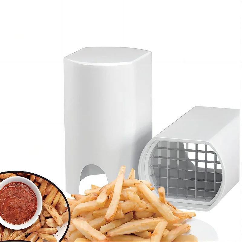 

Potato French Fry Cutter Natural Easy Quick Strip Cutter Potato Tool Food VegetableWhite Vegetable Cutter gadgets