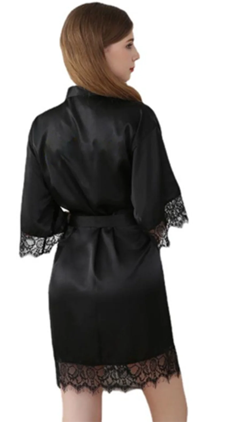 Sexy Long Robe Pink Red Dark Blue White Black Femle Woman Clothes Women's Sleepwear V-Neck Homewear Nightwear Nightdress